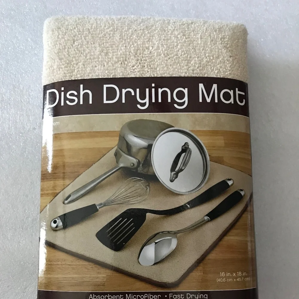 Dish Drying Mat New 16” x 18”